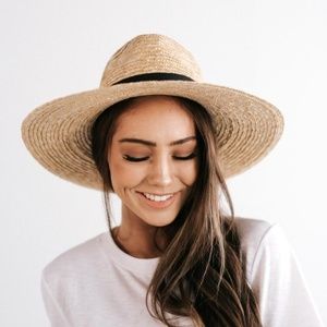 Gigi Pip Isla Wide Brim Straw Fedora 